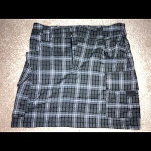 B&W Plaid Skirt